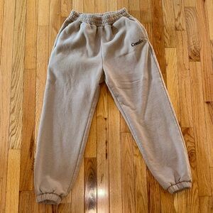 Comfort Logo Fleece Joggers - Beige